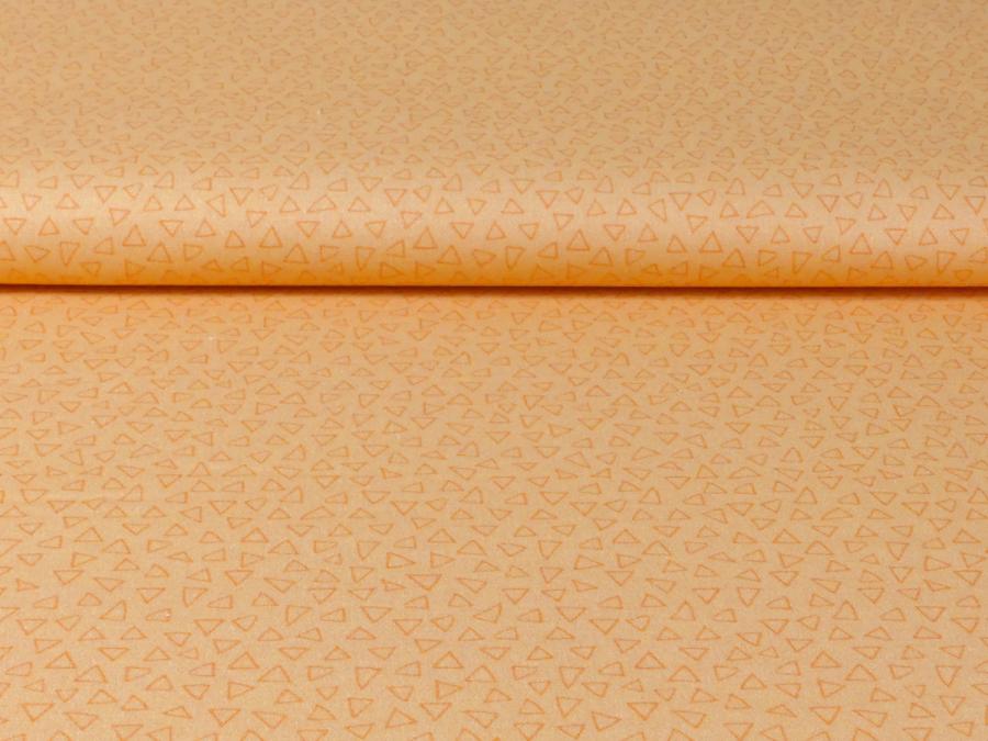 Frogtastic Patchworkstoff von Benartex Ton in Ton Dreiecke apricot orange